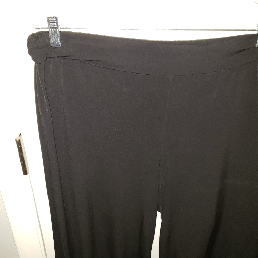 Carole Little woman 2X black jersey gaucho crop - Picture 3 of 5